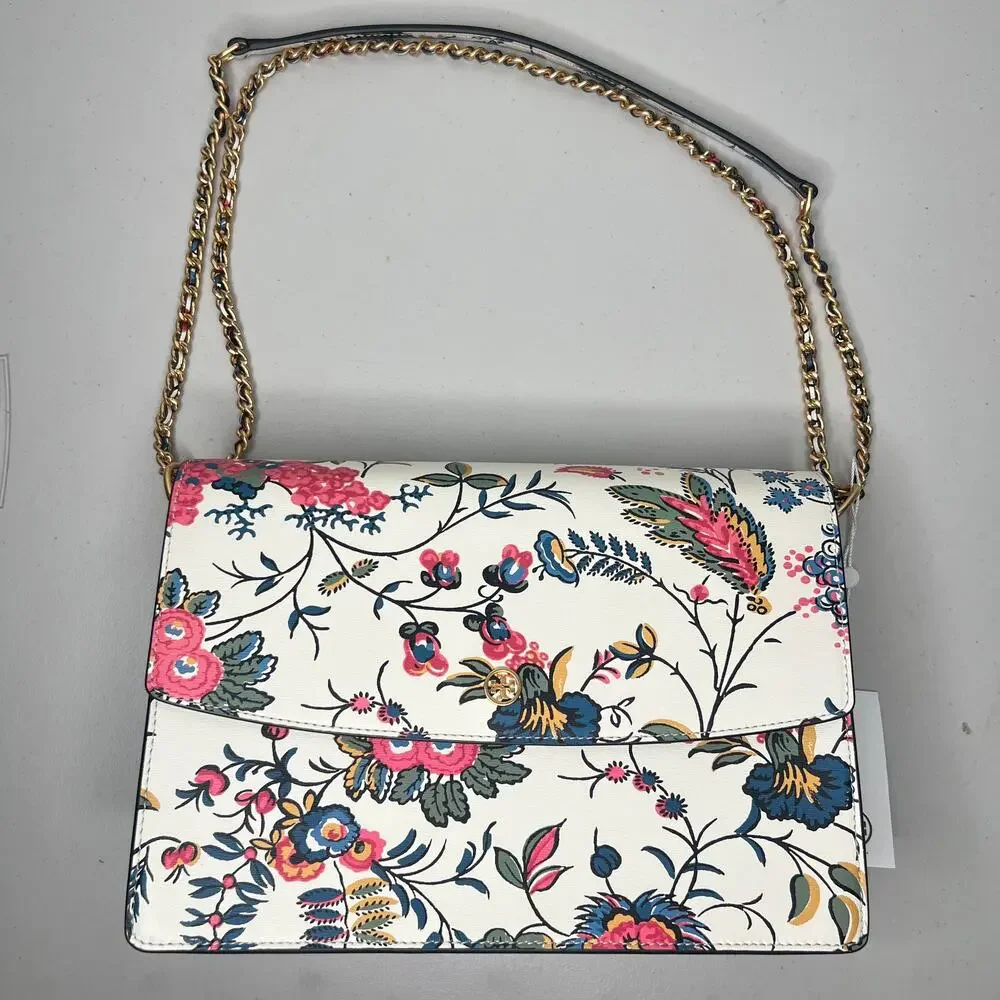 Tory Burch Parker Floral Large Shoulder Bag NWT